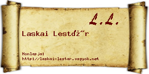 Laskai Lestár névjegykártya